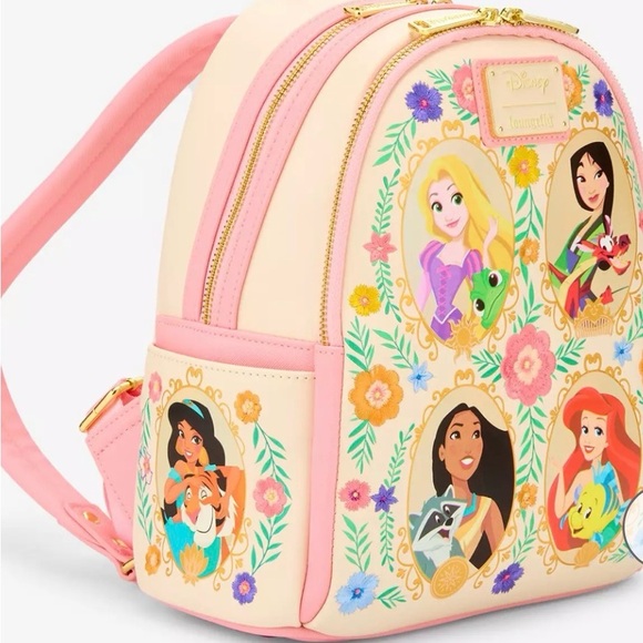 Loungefly Pink and Cream Disney Princess Backpack - Picture 2 of 4